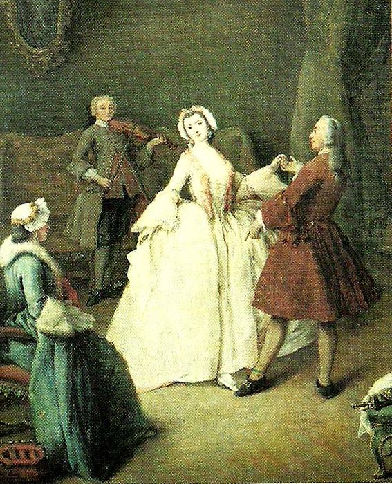 Alessandro Longhi the dancing lesson, c oil painting picture